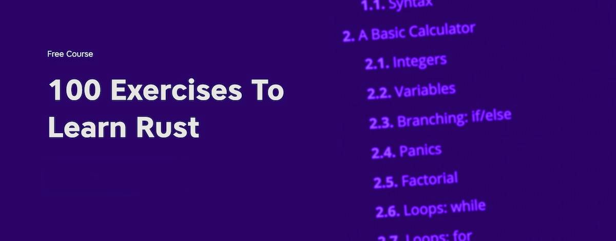 100 Exercises To Learn Rust
