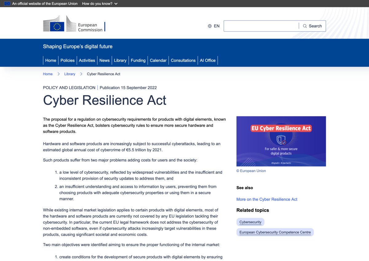 EU Cyber Resilience Act