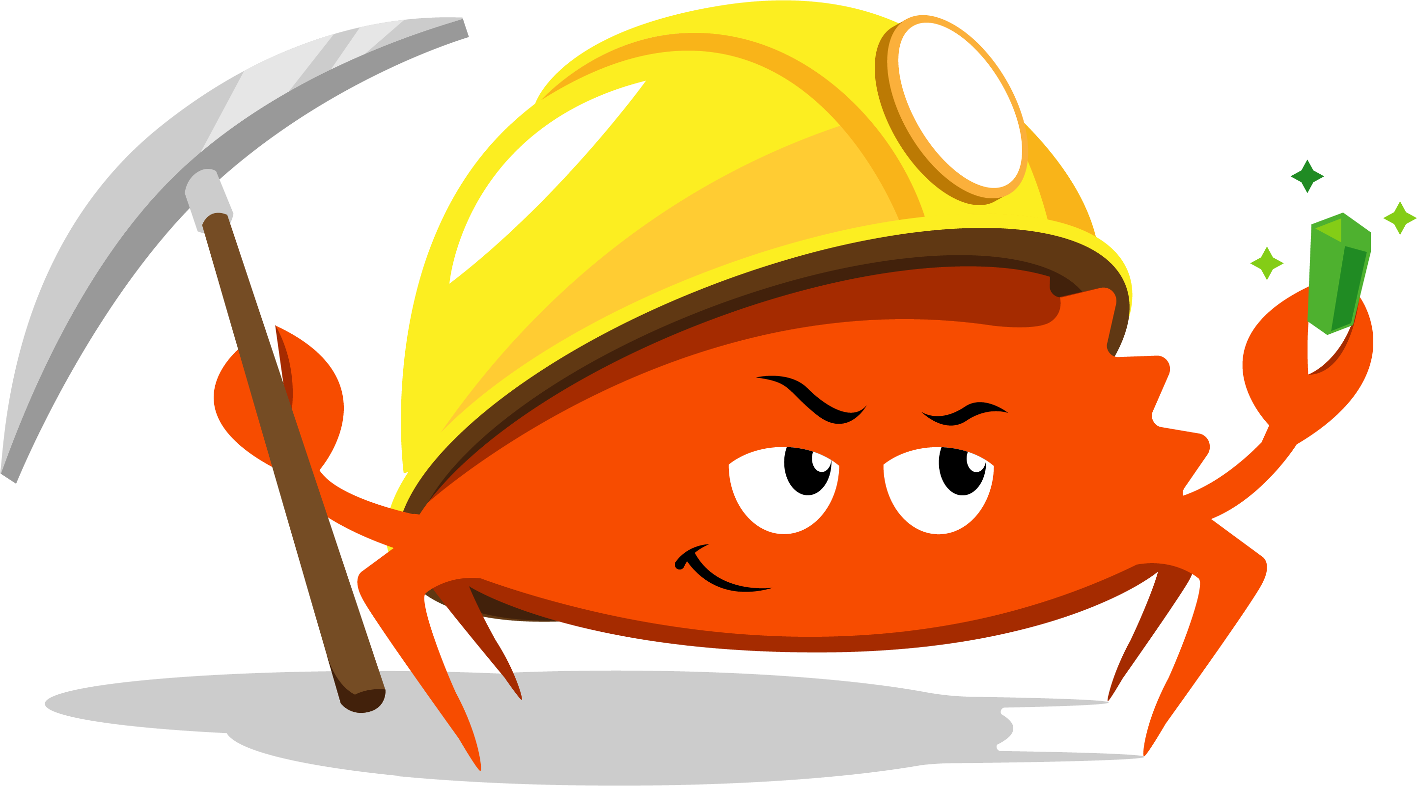 Ferris the Crab surfing